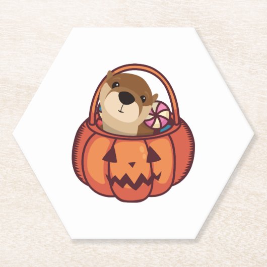 Otter Halloween Untersetzer (Vorderseite)