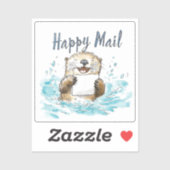 Otter Happy Mail Aufkleber (Blatt)