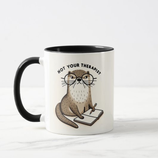 Otter Holding Journal - "Nicht Ihr Therapeut" Tasse (Links)