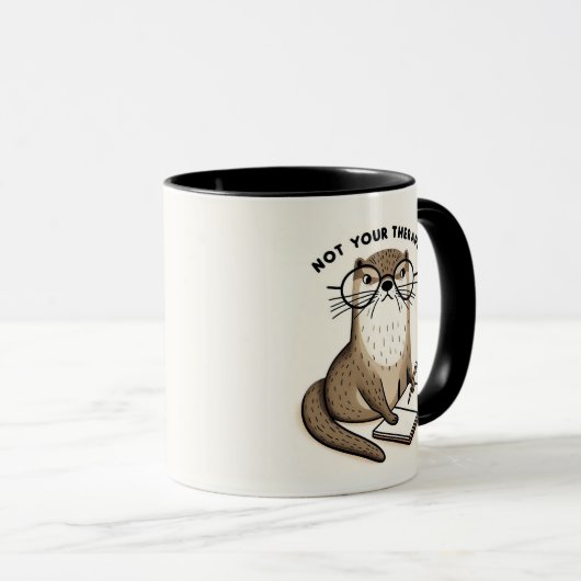 Otter Holding Journal - "Nicht Ihr Therapeut" Tasse (VorderseiteRechts)