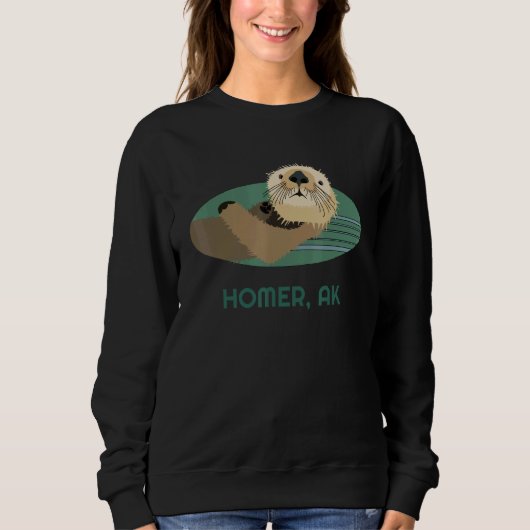 Otter Homer Alaska Küstenresident Fisherman Sweatshirt (Vorderseite)