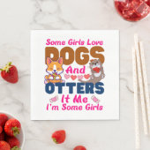 Otter Hund einige Mädchen Liebe Hunde und Serviette (Beispiel)