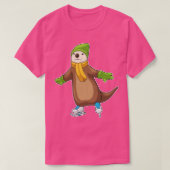 Otter Ice Skaten Ice Skate T-Shirt (Design vorne)