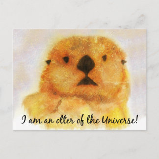 Otter - "Ich bin ein Otter des Universums" Postkarte