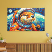 OTTER IM WELTALL-3 LEINWANDDRUCK (Insitu (Wohnzimmer))