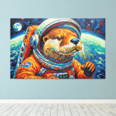 OTTER IM WELTALL-3 LEINWANDDRUCK (Insitu (Holzboden))