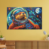 OTTER IM WELTALL-5 LEINWANDDRUCK (Insitu (Wohnzimmer))
