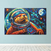 OTTER IM WELTALL-5 LEINWANDDRUCK (Insitu (Holzboden))
