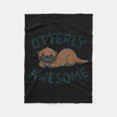 Otter In A Cket Funny Otter Pajamas Sea Otter Cost Fleecedecke (Vorderseite)