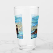 Otter in den Waves 2 Gemälde Glas (Rechts)