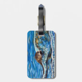 Otter in der Meeresmalerei Gepäckanhänger (Rückseite vertikal)