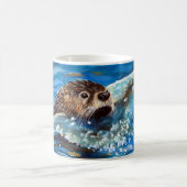 Otter in der Meeresmalerei Kaffeetasse (Mittel)