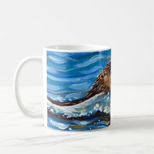 Otter in der Meeresmalerei Kaffeetasse (Links)