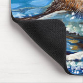 Otter in der Meeresmalerei Mousepad (Ecke)