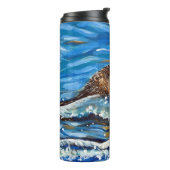 Otter in der Meeresmalerei Thermosbecher (Nach links gedreht)