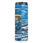 Otter in der Meeresmalerei Thermosbecher (Rückseite)