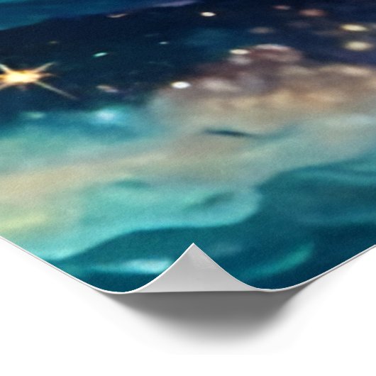 Otter in der Sternennacht Poster (Ecke)