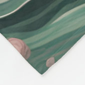 Otter in der Sternennacht und Rose Fleecedecke (Ecke)