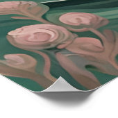 Otter in der Sternennacht und Rose Poster (Ecke)