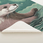 Otter in der Sternennacht und Rose Sherpadecke (3/4)