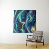 Otter in der Sternennacht Wandteppich (Beispiel (Horizontal))