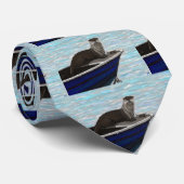 Otter in einem Bootsanstrich Krawatte (Gerollt)