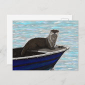 Otter in einem Bootsanstrich Postkarte (Vorne/Hinten)