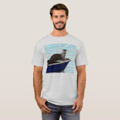 Otter in einem Bootsanstrich T-Shirt (Vorne ganz)