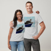 Otter in einem Bootsanstrich T-Shirt (Unisex)