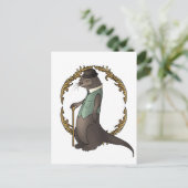 Otter in einem Waistcoat und einem Bowlerhut Postkarte (Stehend Vorderseite)