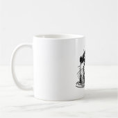 Otter In Water Illustration Kaffeetasse (Links)
