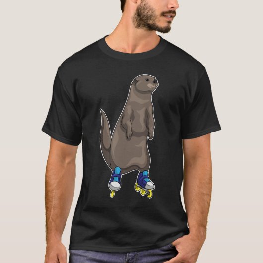 Otter Inline Skaten Roller Skate T-Shirt (Vorderseite)