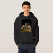Otter isst Fisch, Mens Black Sweatshirt (Vorne ganz)