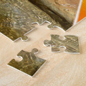 Otter isst leckeren Fisch am Teich, Puzzle (Seite)