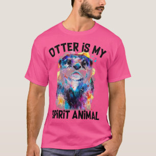 Otter ist meine Spirit Animal Funny Painting Otter T-Shirt