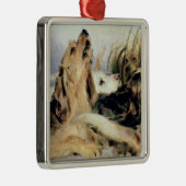 Otter-Jagdhunde Silbernes Ornament (Rechts)