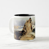 Otter-Jagdhunde Zweifarbige Tasse (Vorderseite Links)