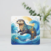 Otter King of Eilean Donan: Scottish Dratsie Karte (Stehend Vorderseite)