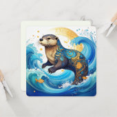 Otter King of Eilean Donan: Scottish Dratsie Karte (Vorderseite/Rückseite Beispiel)