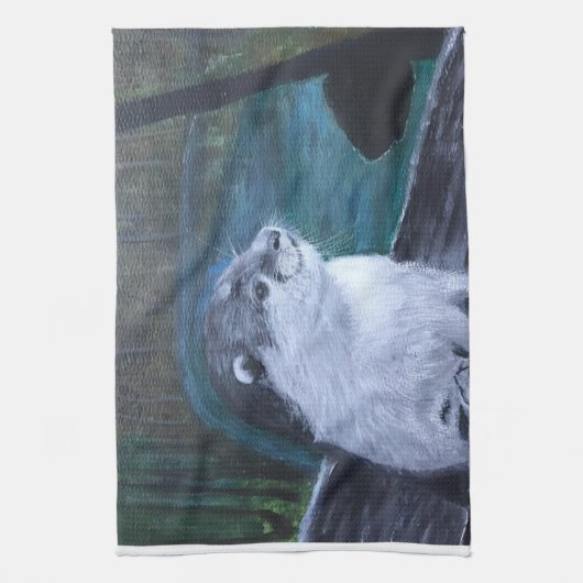 Otter kitchen tea towel geschirrtuch (Vertikal)