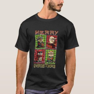 Otter Leopard Buffalo Karierte Tiere Lover Merry C T-Shirt