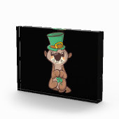 Otter leprechaust patricks day| Geschenk für Mama Fotoblock (Rechts)