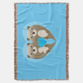 Otter-Liebe Decke (Vorderseite Vertikal)