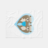 Otter-Liebe Fleecedecke (Vorderseite (Horizontal))