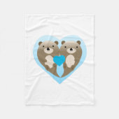 Otter-Liebe Fleecedecke (Vorderseite)