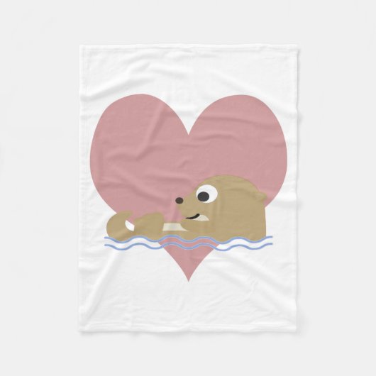 Otter-Liebe Fleecedecke (Vorderseite)