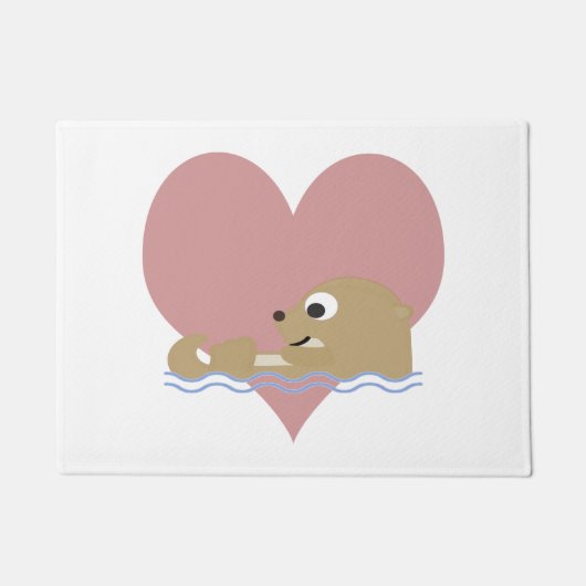 Otter-Liebe Fußmatte (Vorderseite)