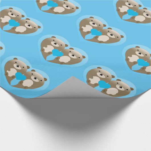 Otter-Liebe Geschenkpapier (Ecke)