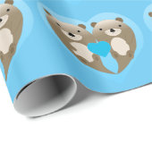 Otter-Liebe Geschenkpapier (Rolleneckpunkt)