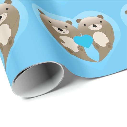 Otter-Liebe Geschenkpapier (Rolleneckpunkt)